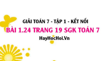 Giải bài 1.24 trang 19 Toán 7 Tập 1 SGK Kết nối tri thức